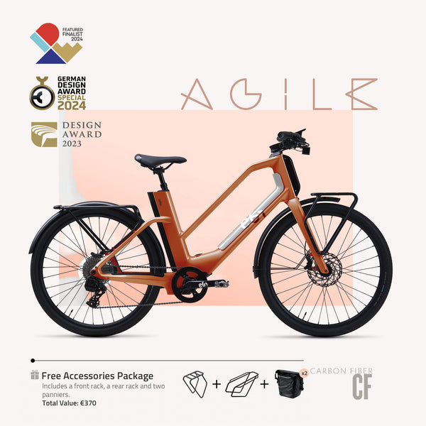 carbon fiber electric bicycle Bike With safety AGILE urban-Carbon Fiber E-Bike |